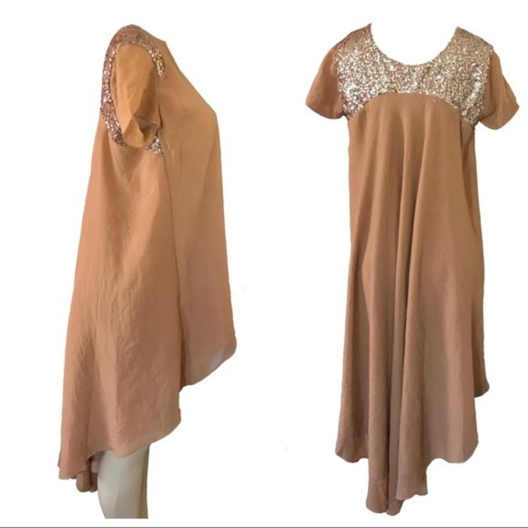 Dress the Population Alondra Tan High Low Dress - Picture 2 of 8